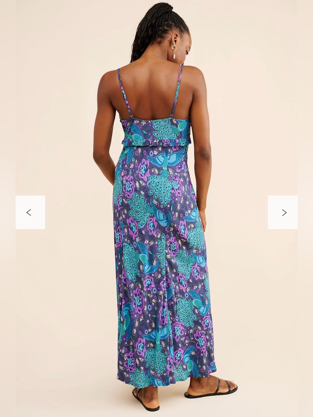 SPELL & THE GYPSY | Boheme Bias Slip Maxi Dress Peacock - Picture 3 of 5